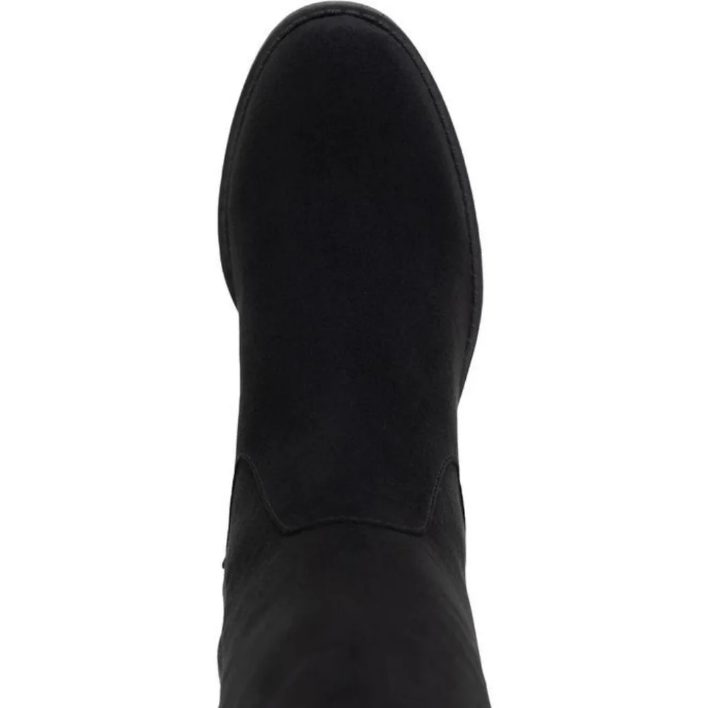 Sun and Stone Allicce Over the Knee Black Microsuede Boots